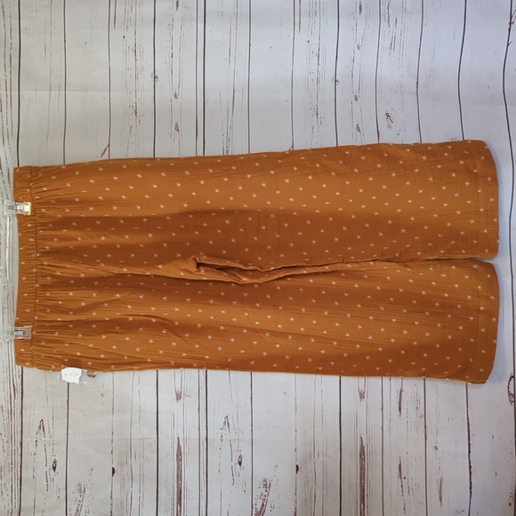 Wonderly Gold Gauze Wide Leg Pants Flowy Boho Lagenlook Plus Size 1X NWT Beachy - Picture 10 of 15